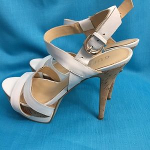 Guess White stiletto sandals